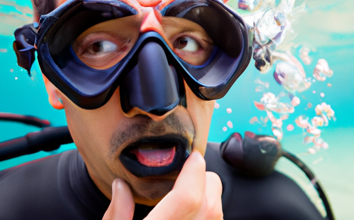 What should I do if water keeps coming into my mask while scuba diving?